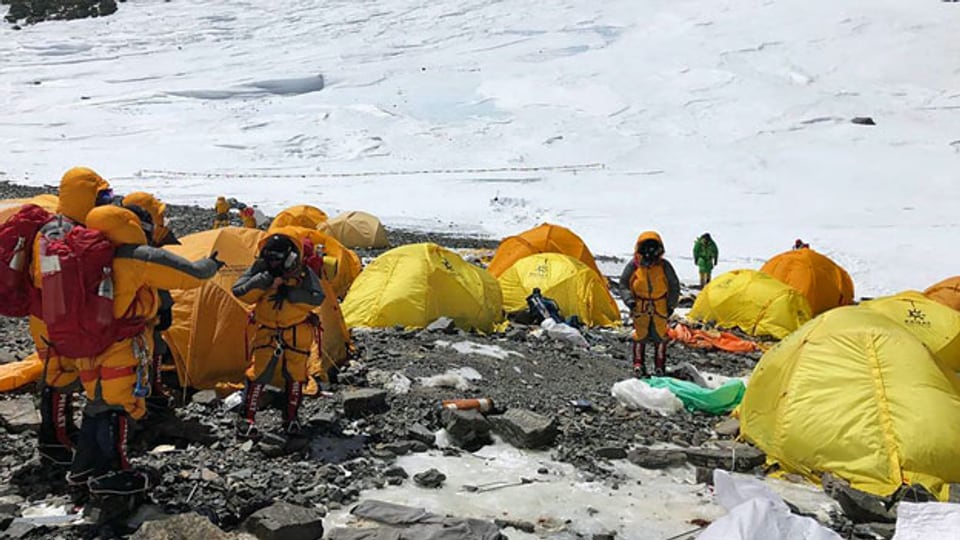 Camp Four, das höchste Lager auf dem Mount Everest.