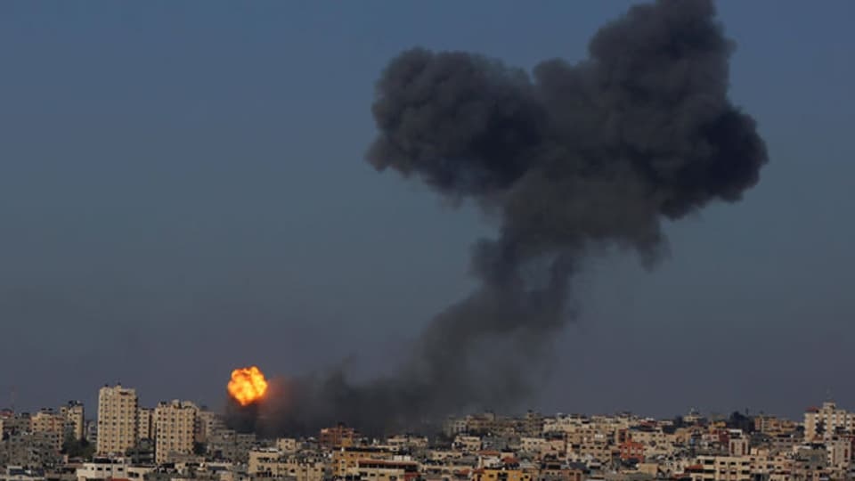 Raketenangriffe auf Gaza-Stadt.