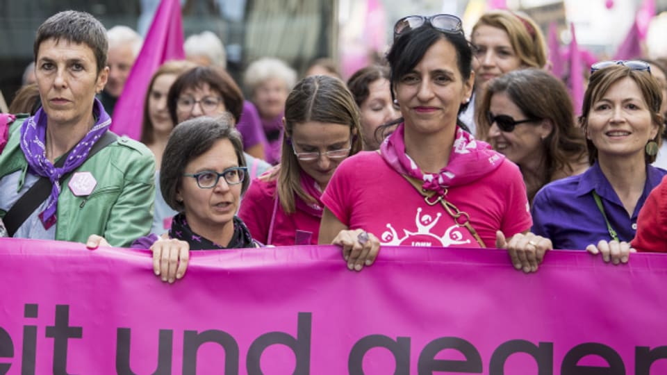 Frauen demonstrierten 2018 für gleichen Lohn.