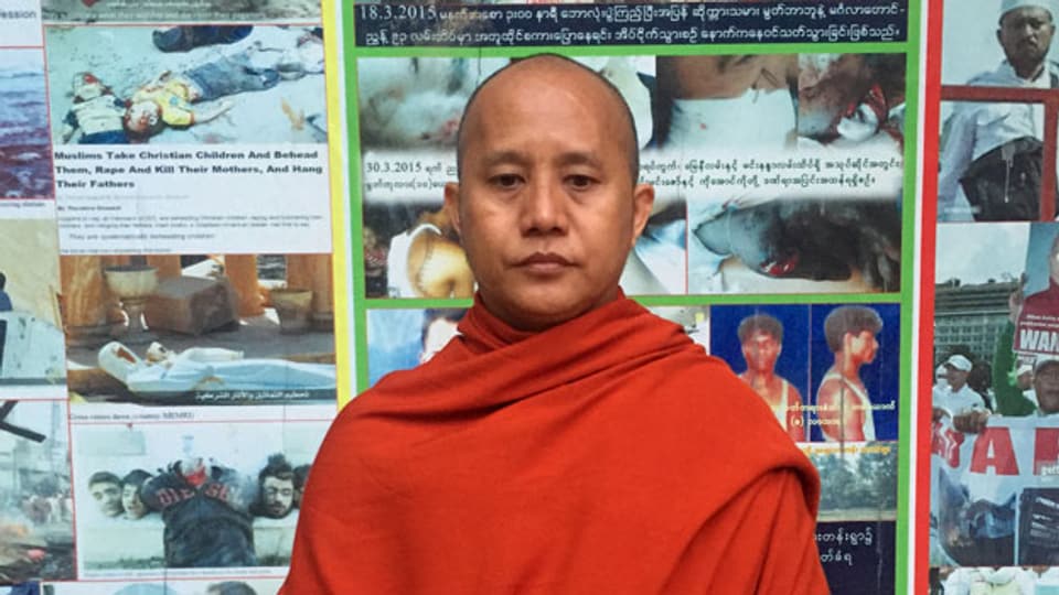 Der buddhistische Mönch Ashin Wirathu. Aufnahme von 2016.