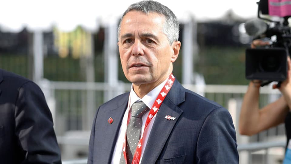 Der Schweizer Aussenminister Ignazio Cassis an der  Uno-Generalversammlung am 21. September 2021 in New York City, USA.