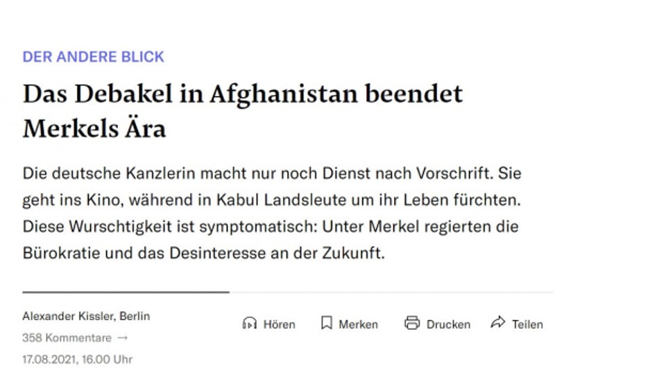 NZZ: Der andere Blick Newsletter