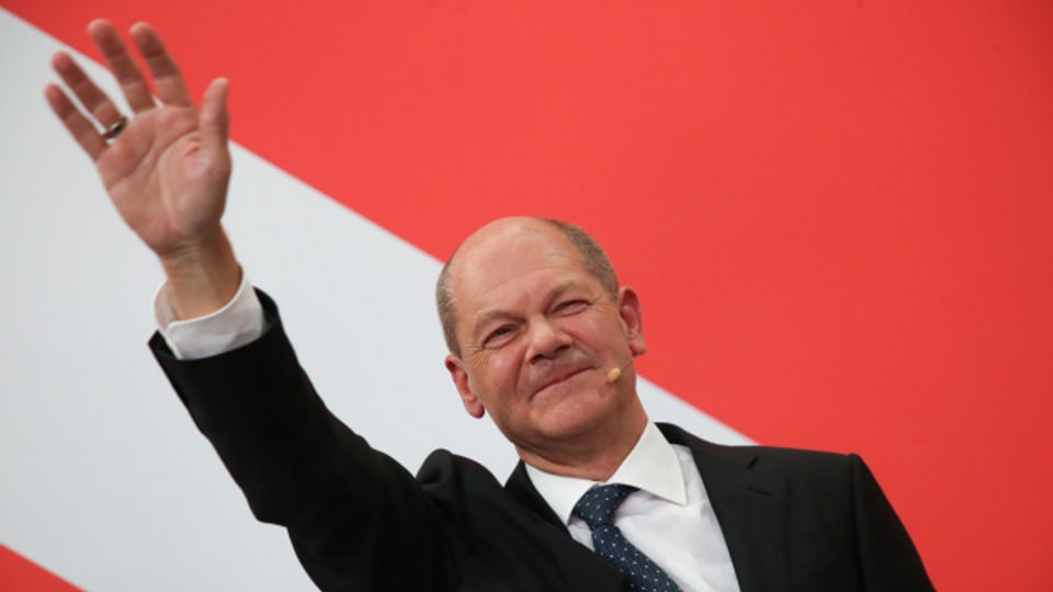 Deutschland: Die SPD mit Spitzenkandidat Olaf Scholz gewinnen die Bundestagswahl.
