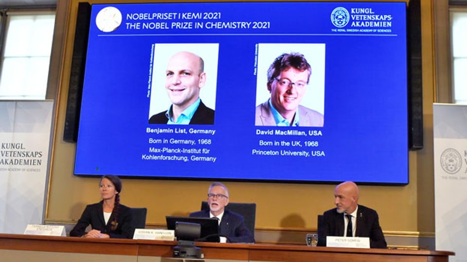 Den Nobelpreis 2021 für Chemie erhalten Benjamin List und David W.C. MacMillan.