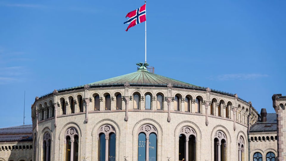 Das Parlamentsgebäude in Norwegen.
