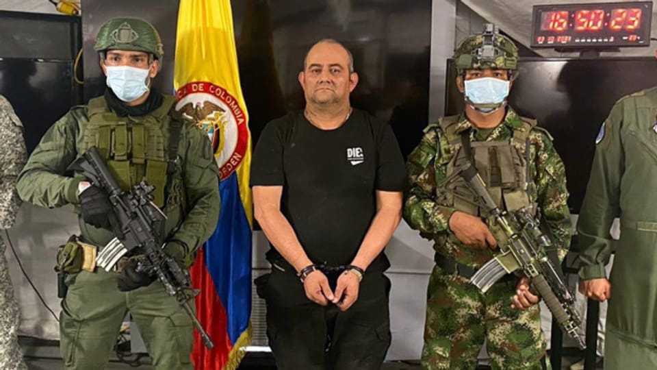 In Kolumbien ist der Drogenboss Dario Antonio Usuga David, alias Otoniel, festgenommen worden.