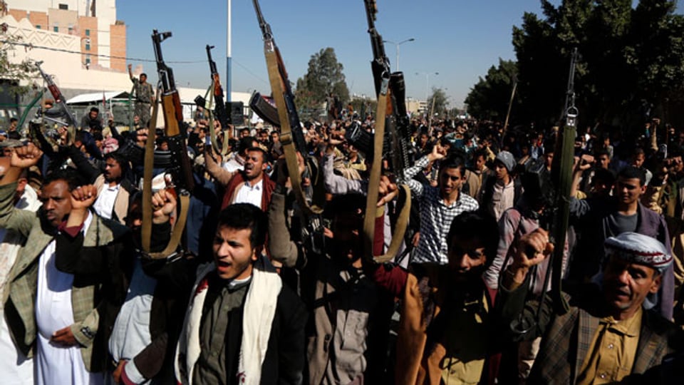 Houthi-Kämpfer in Sanaa, Jemen, 18. Januar 2021.