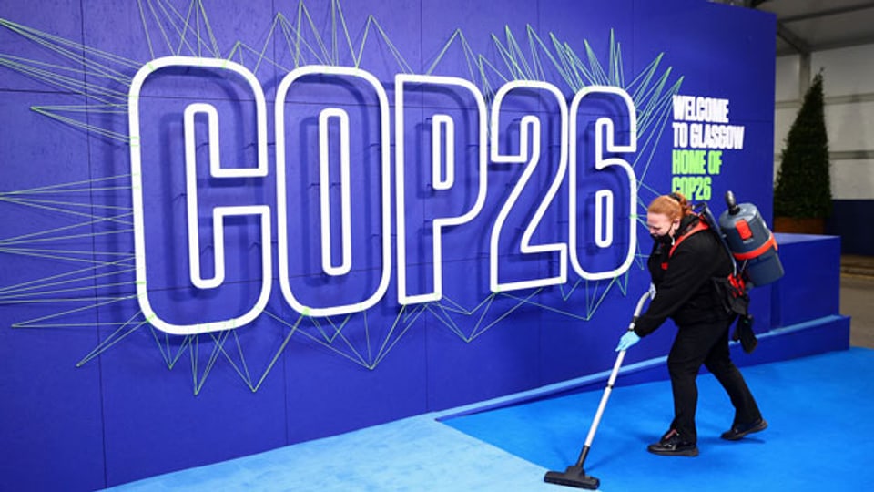 Vor der Ankunft der Staats- und Regierungschefs für den COP26-Gipfel in Glasgow.