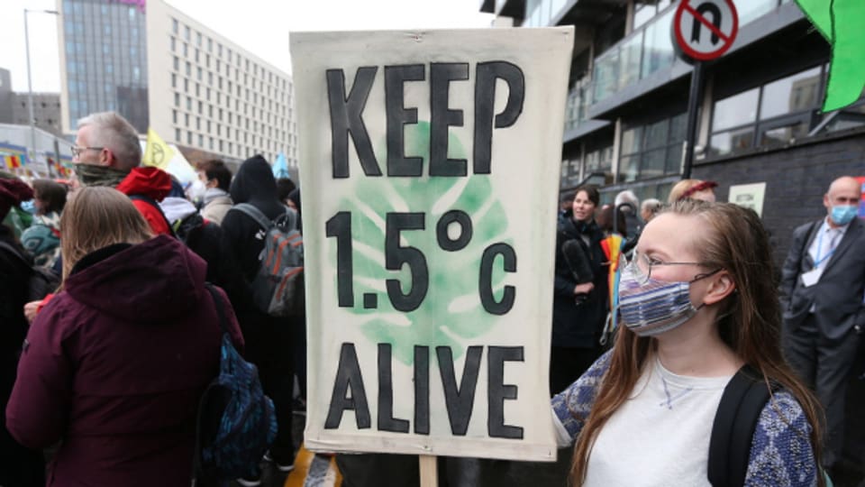 Demonstrierende während des Uno-Klimagipfels COP26 in Glasgow