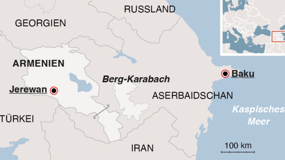 Erneute Gefechte zwischen Armenien und Aserbaidschan in der Region Berg-Karabach.