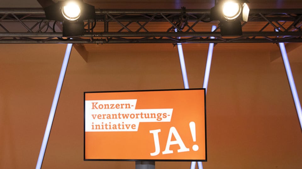 Das Studio der Befürworter der Konzernverantwortungsinitiative am 29. November 2020 in Bern.