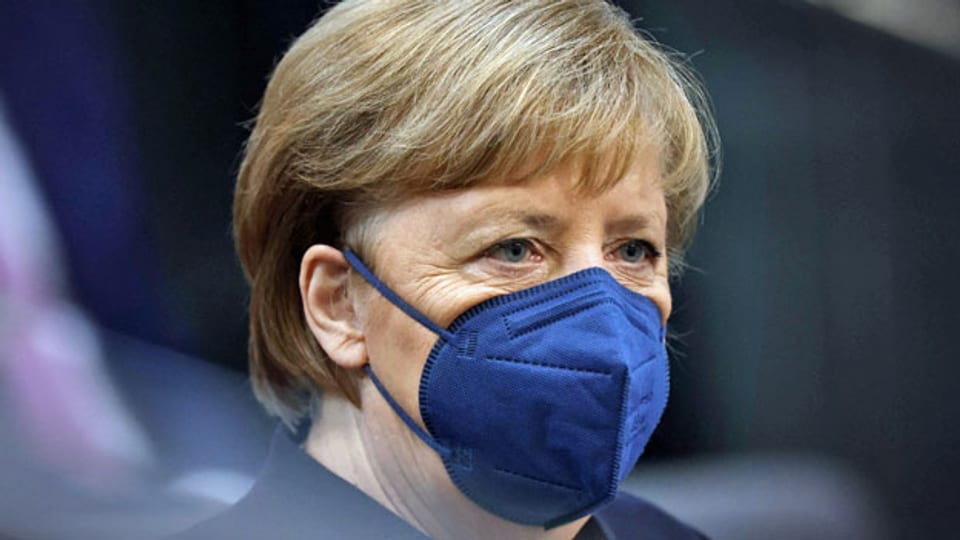 Angela Merkel im Rahmen der Vereidigung der neuen Bundesregierung in Berlin.