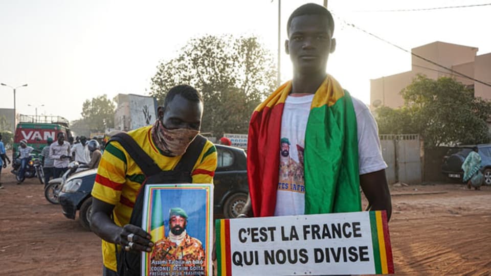 Demonstranten in Malis Hauptstadt Bamako: «Frankreich entzweit uns».