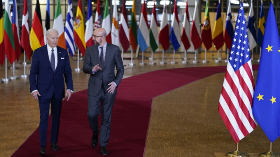 US-Präsident Joe Biden und EU-Ratspräsident Charles Michel demonstrierten am EU-Gipfel Einigkeit.