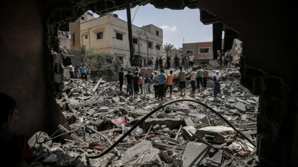 Zerstörung in Gaza-Stadt nach israelischem Luftangriff.