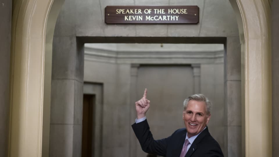 Der Republikaner Kevin McCarthy am Ende seiner Träume: Er ist «Speaker» des Repräsentantenhauses.