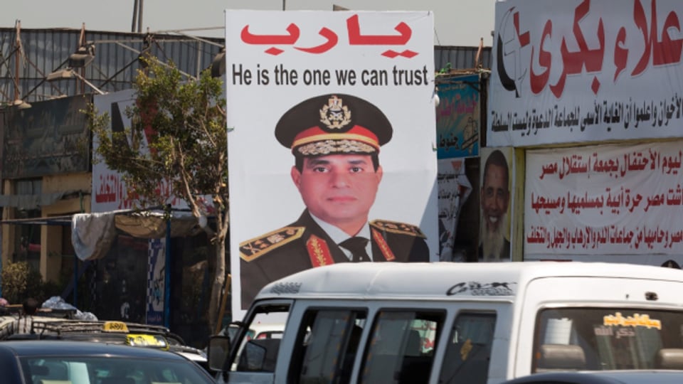 Präsident al-Sisi auf einem Plakat in Kairo.