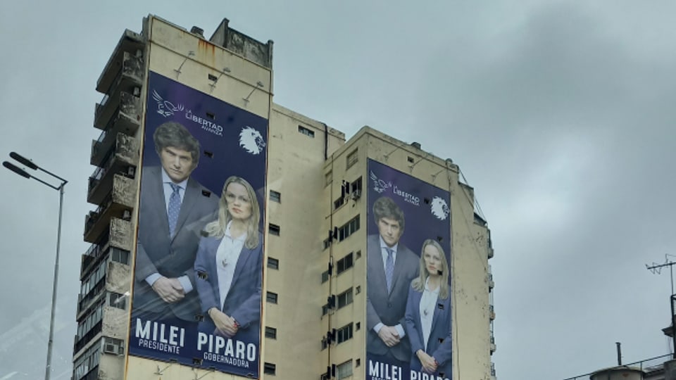 Wahlplakat in Buenos Aires (Argentinien).