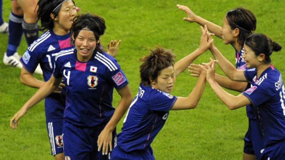 Das erfolgreiche japanische Team bei der Frauen-Fussball-WM 2011 .