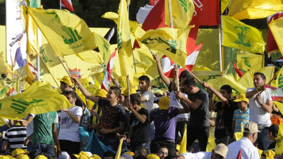 Von Iran hochgerüstet: Kundgebung der Hisbollah in Libanon.