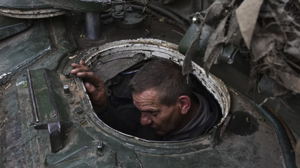 Ukrainischer Soldat im Einsatz