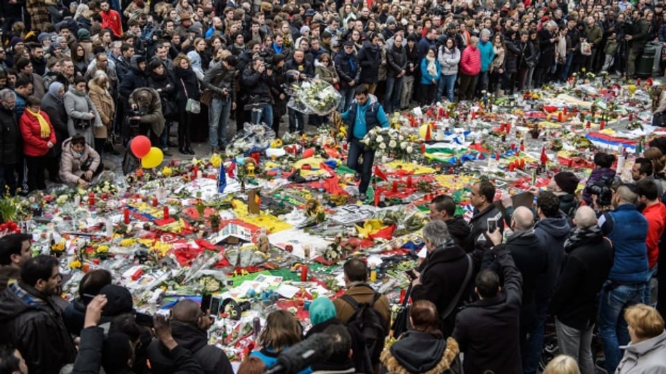 Trauer in Brüssel nach den Anschlägen. IS-Propagandachef Al-Adnani war mitverantowrtlich für den Anschlag.