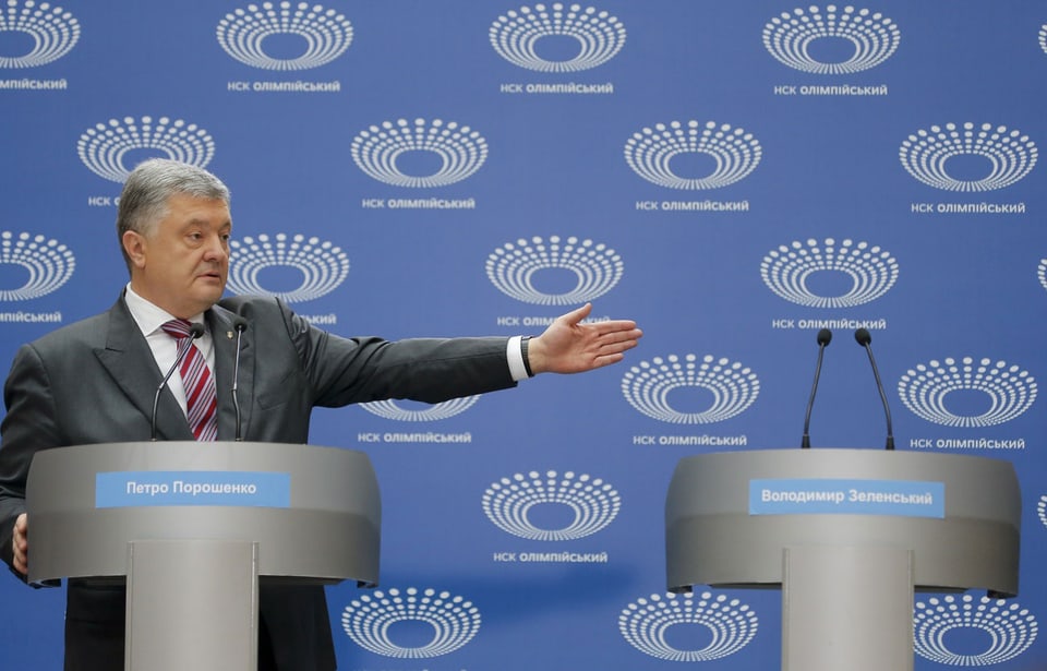 Poroshenko debattierte ohne Selenski