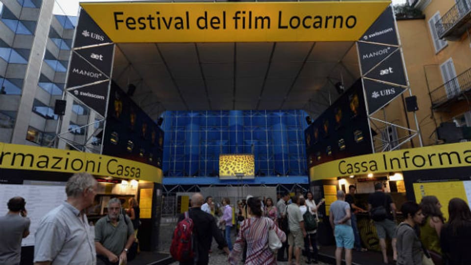 Eingang zum Filmfestival Locarno auf der Piazza Grande.