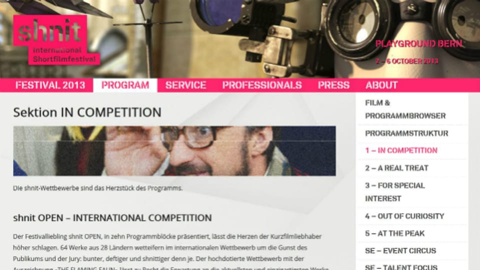 Das «Shnit International Shortfilm-Festival» beginnt am Mittwoch unter anderem auch in Bern.