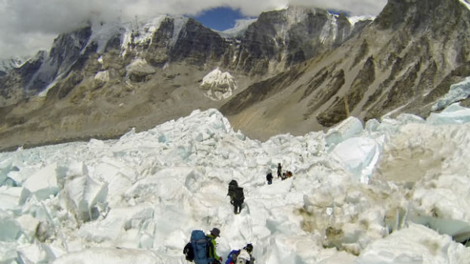 Expedition auf dem Rückweg vom Mount Everest.