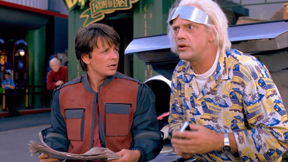 Szene aus dem Film «Back to the Future II» (mit Michael J. Fox links).