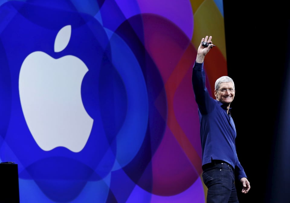Apple-CEO Tim Cook bei der Vorstellung der neuen Apple-Innovationen.