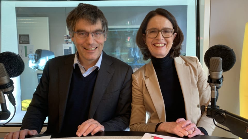 Roger Nordmann und Susanne Vincenz-Stauffacher im «Politikum»