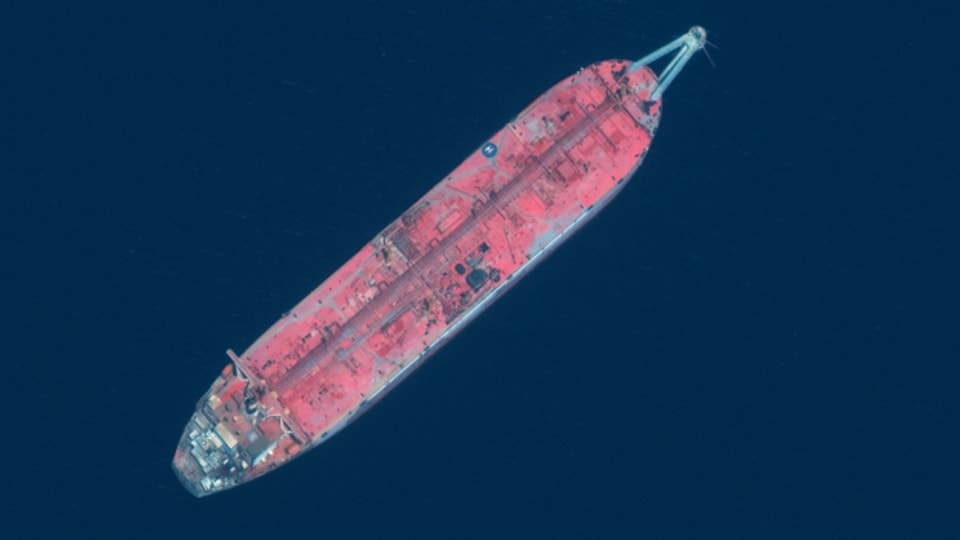 Verwahrloster Riese: Der Öltanker «FSO Safer» vor der Küste des Jemen.