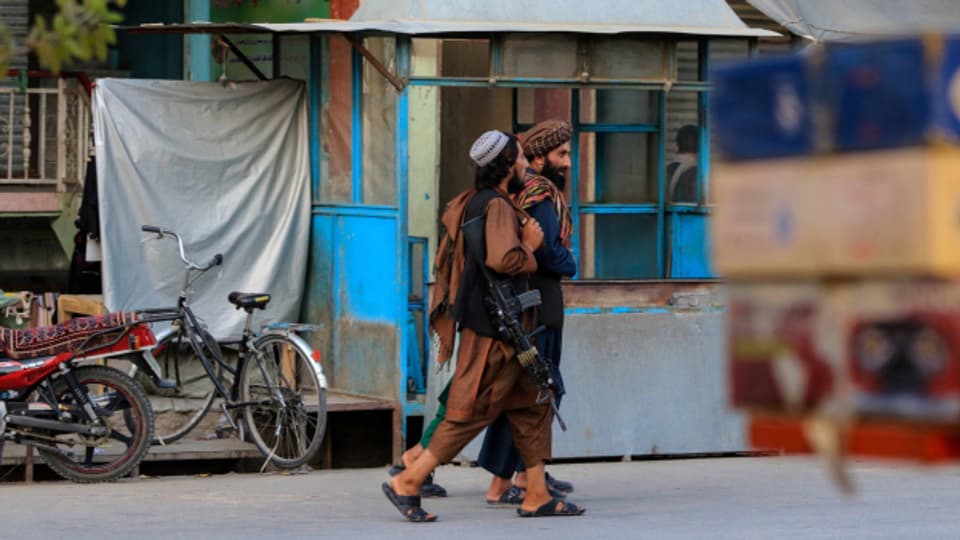 Taliban patrouillieren in der afghanischen Hauptstadt Kabul.