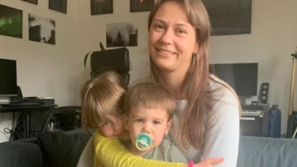 Kseniia Kalinina ist mit ihren beiden Kindern in die Schweiz geflüchtet.