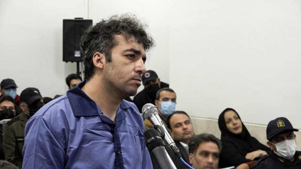 Saleh Mirhashemi während seinem Prozess im Januar. Nach einem umstrittenen Prozess wurde er am Freitag im Iran hingerichtet.