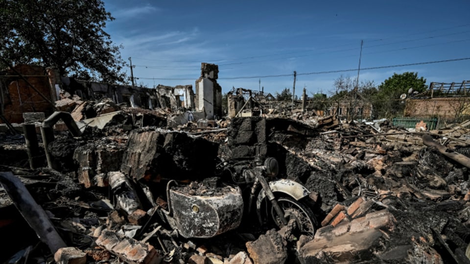 Die ukrainische Stadt Orichiw ist weitgehend zerstört.
