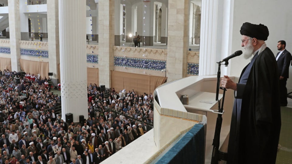 Der oberste iranische Führer Ayatollah Ali Khamenei bei einer Rede in Teheran.