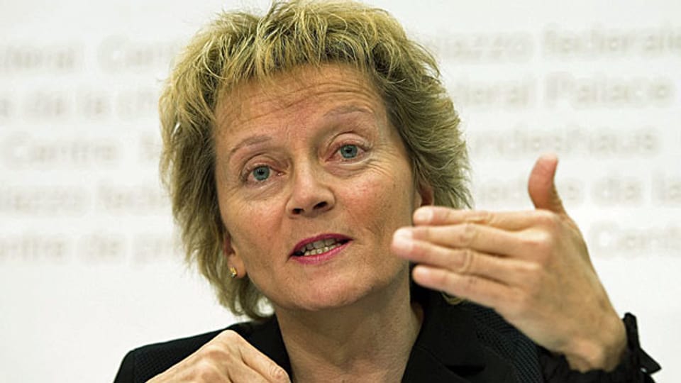 Bundesrätin Eveline Widmer-Schlumpf. Der Bundesrat folgt dem Rat der Nationalbank und aktiviert einen «antizyklischen Kapitalpuffer».