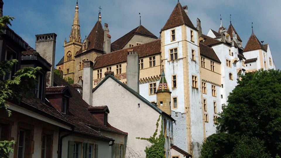 Sicht auf Schloss Neuchâtel.
