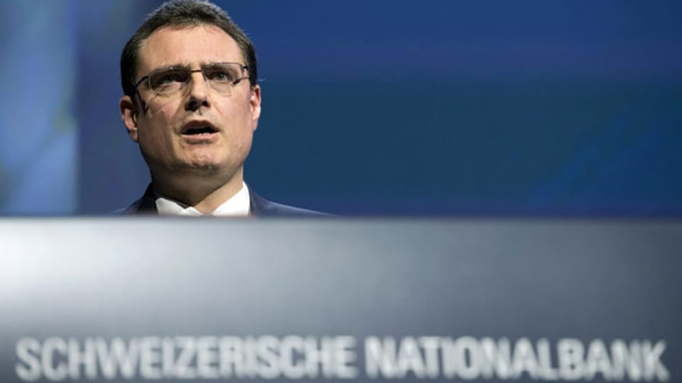 Thomas Jordan, Präsident der Schweizerischen Natinalbank SNB, an der 105. Generalversammlung am 26. April 2013.