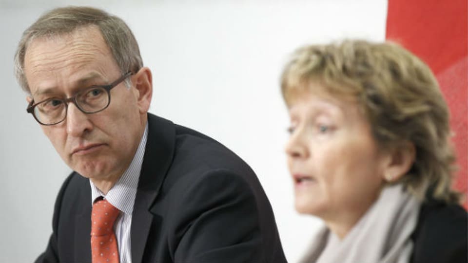Chefunterhändler Ambühl mit Bundesrätin Widmer-Schlumpf