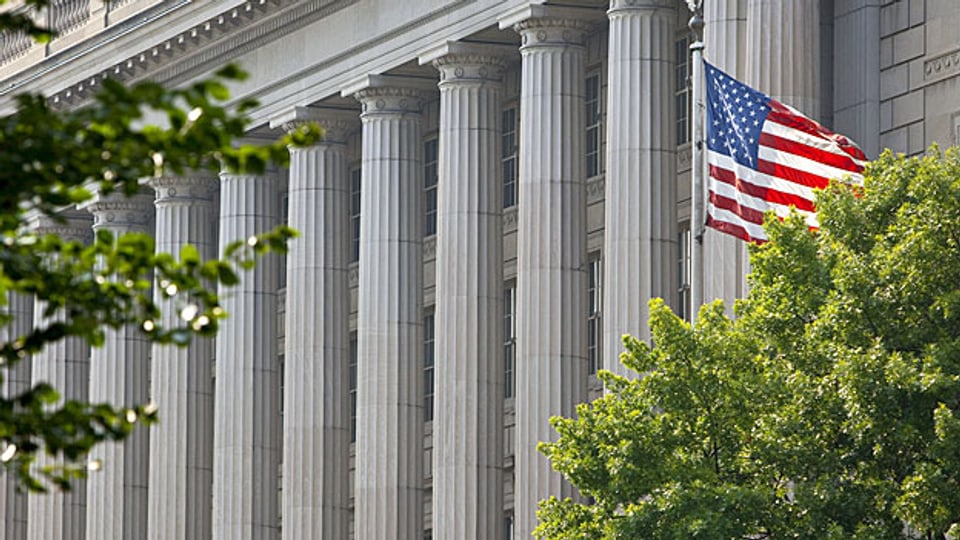 Im Ständerat wird die «Lex USA» diskutiert. Bild: Der Sitz der US-Steuerbehörde IRS in Washington D.C