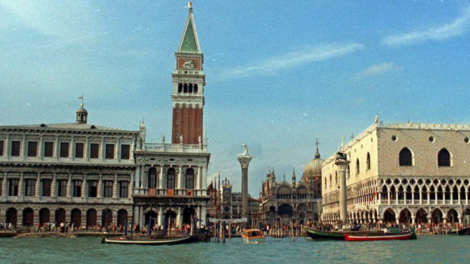 Venedig selbst ist das Thema des Forschungsprogramms Venedig. «Digital Humanities»  ist eine Art Zeitmaschine,  die zeigen kann, wie die Stadt Venedig beispielsweise 1267, 1513 oder  1647 ausgesehen hat. Bild: Piazza San Marco in Venedig.