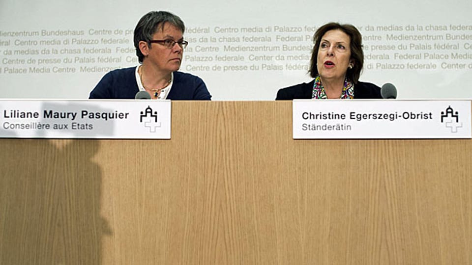 Gesundheitskommission des Ständerats: Vizepräsidentin Maury Pasquier und Präsidentin Egerszegi Obrist.
