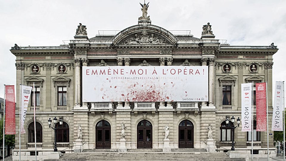 Kultur in Genf - das Grand Theatre auf der Place Neuve.
