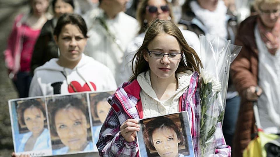 Trauermarsch für die ermordete Marie, am 20. Mai 2013.