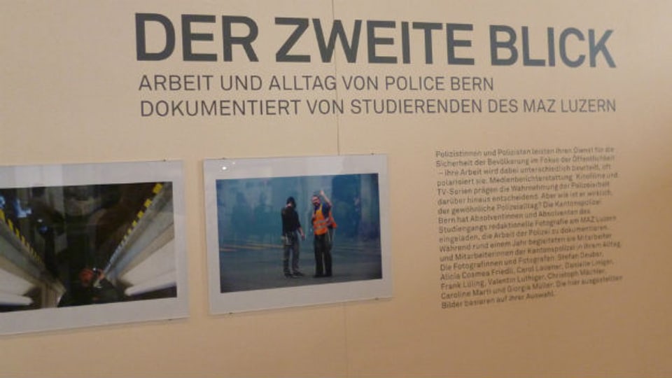 Der Polizei-Alltag als Ausstellung im Kornhausforum Bern.