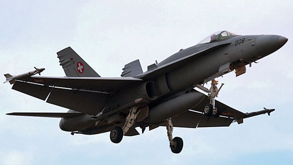 F/A-18-Kampfjet der Schweizer Armee.